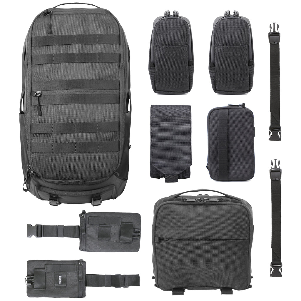 2.0 Bagram Pack 17 Travel Bundle [For Office, Gym and Travel]